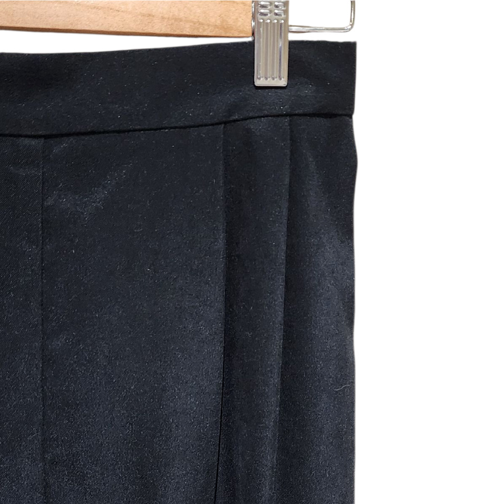 Vintage Pants Pleated Brushed Black High Waist - Picture 2 of 6